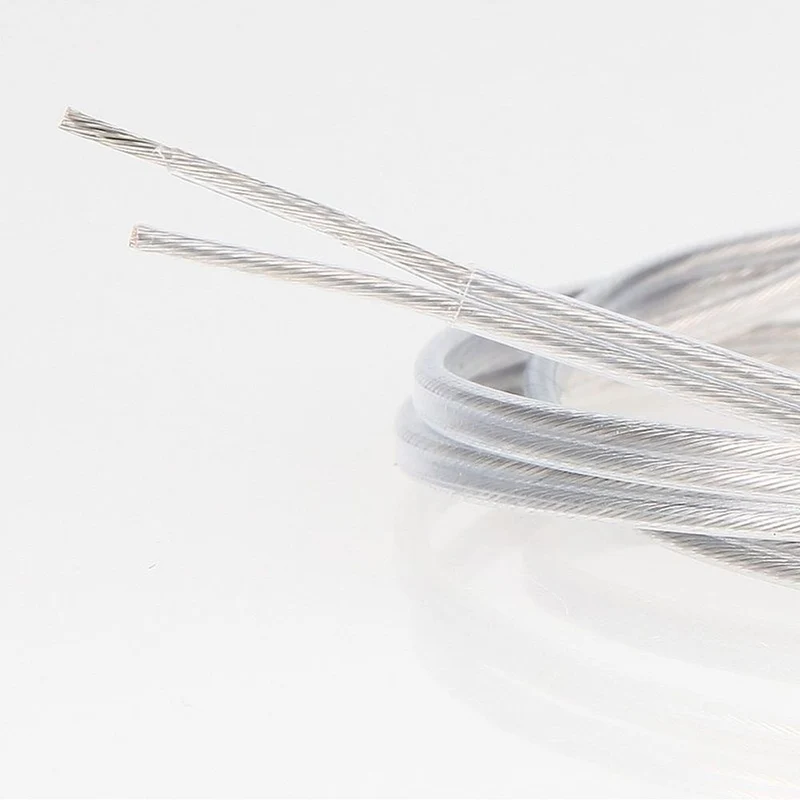 Lampenkabel transparent flach 2 x 0, 75mm 1 Meter