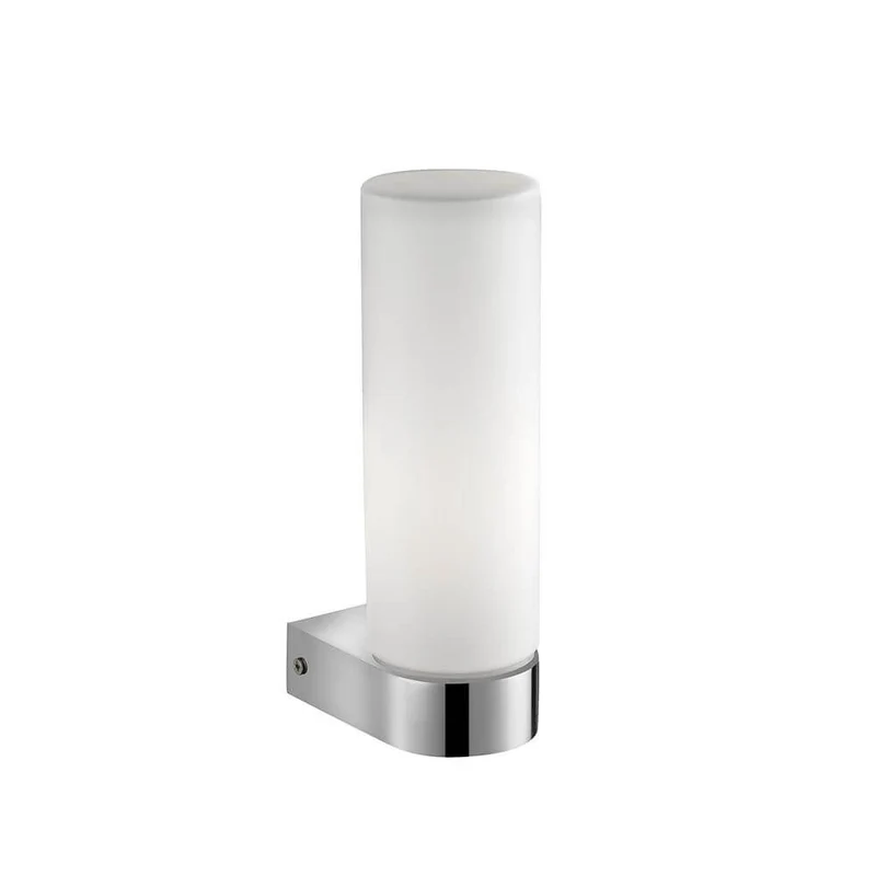 Nova Luce Polo Glas Bad-Wandlampe Weiß, Chrom