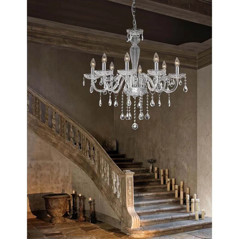 Nova Luce Venezia Kronleuchter 8-flg. Kristall