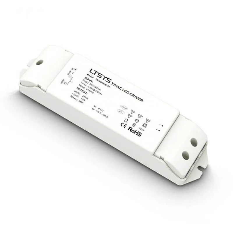36W zert. Einbaunetzteil Dimmbar Phasenanschnitt + Push to dim 24V