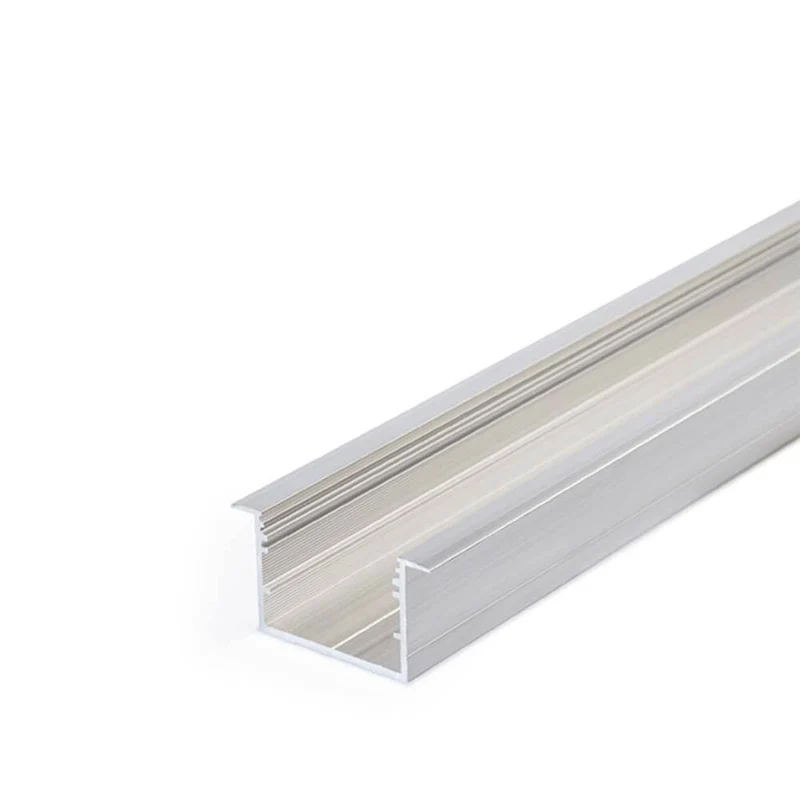 XXL Einbauprofil 200cm Alu-roh ohne Abdeckung für LED-Strips