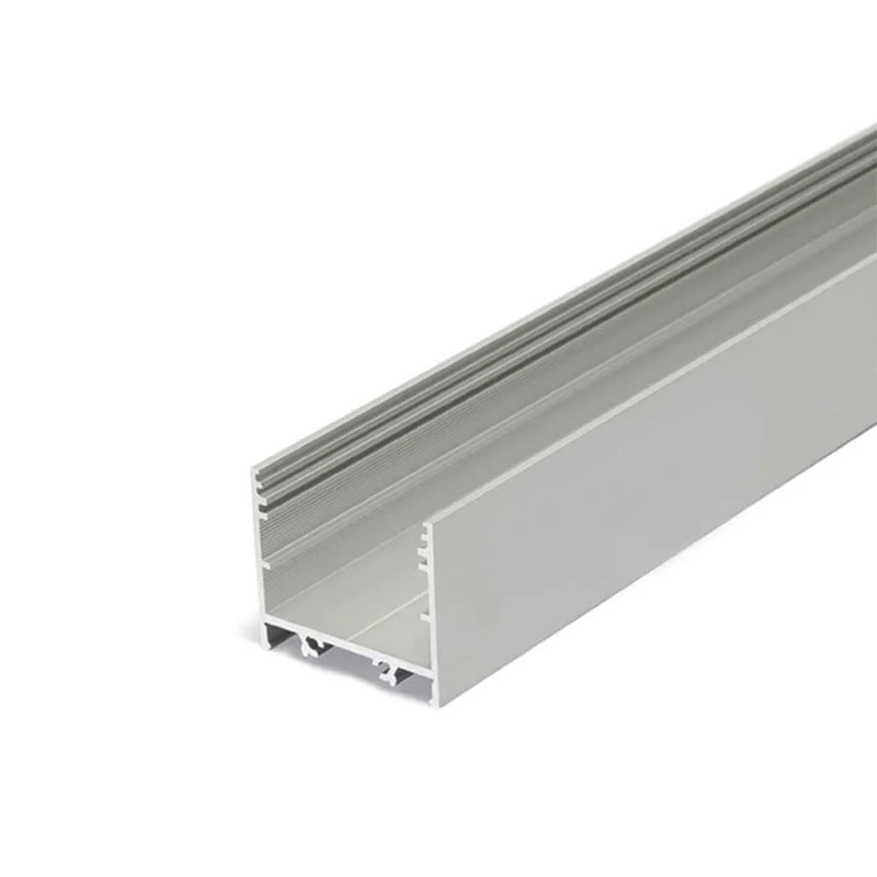 XXL Aufbauprofil 200cm Alu-eloxiert ohne Abdeckung für LED-Strips