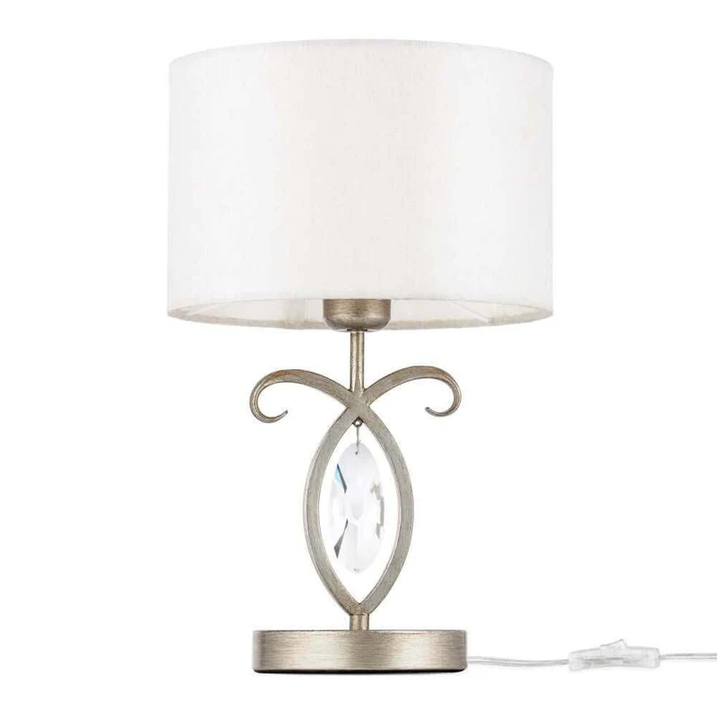 Luxe Tischlampe Metall, Kristall
