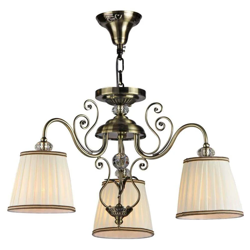 Vintage Kronleuchter 3-flg. Bronze-Antik