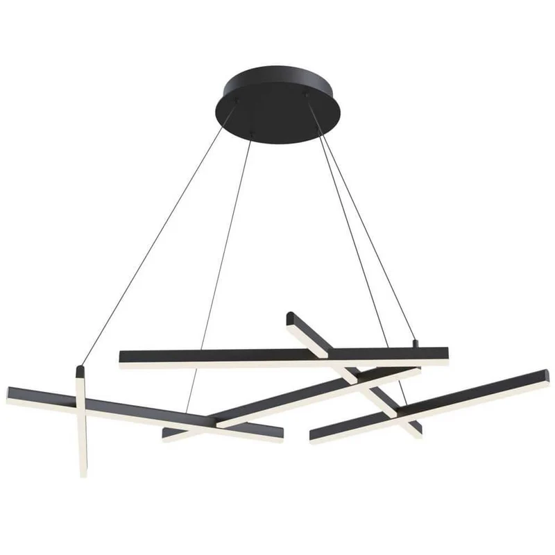 Hängelampe Lines mit LED-Stäben 100cm 4500lm Schwarz