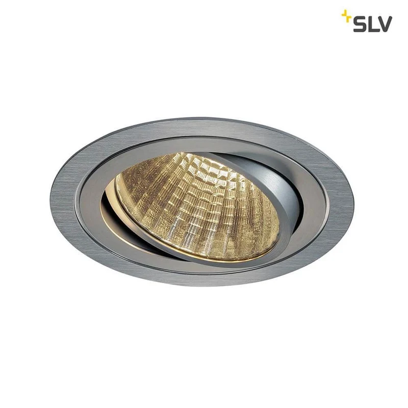 New Tria LED DL Round Set Alu-Gebürstet 25W 30°, 3000K, inkl. Treiber, Clipf.