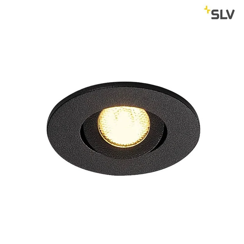 New Tria Mini Round Downlight Schwarz 30° 3000K