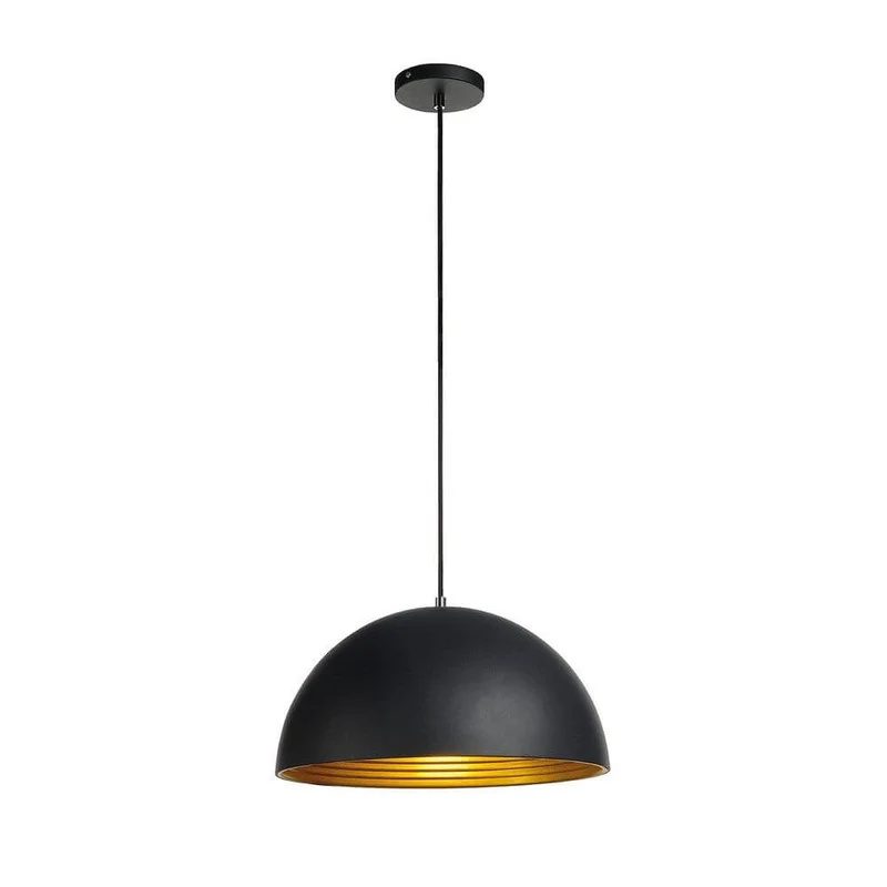 Forchini M Pendelleuchte PD-2 40cm rund schwarz gold E27 max. 40W