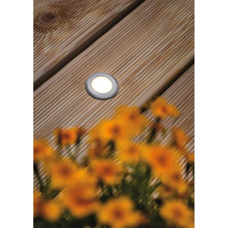 House LED Außen Bodeneinbauleuchte Rund Edelstahl IP67