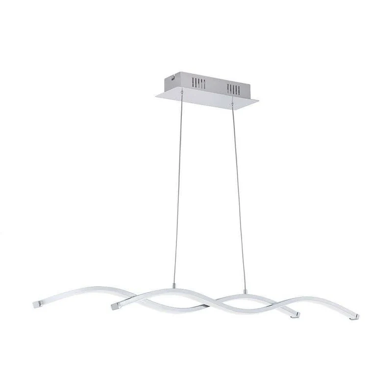 Lasana 2 LED Hängeleuchte 87cm 2000lm Chrom, Weiß