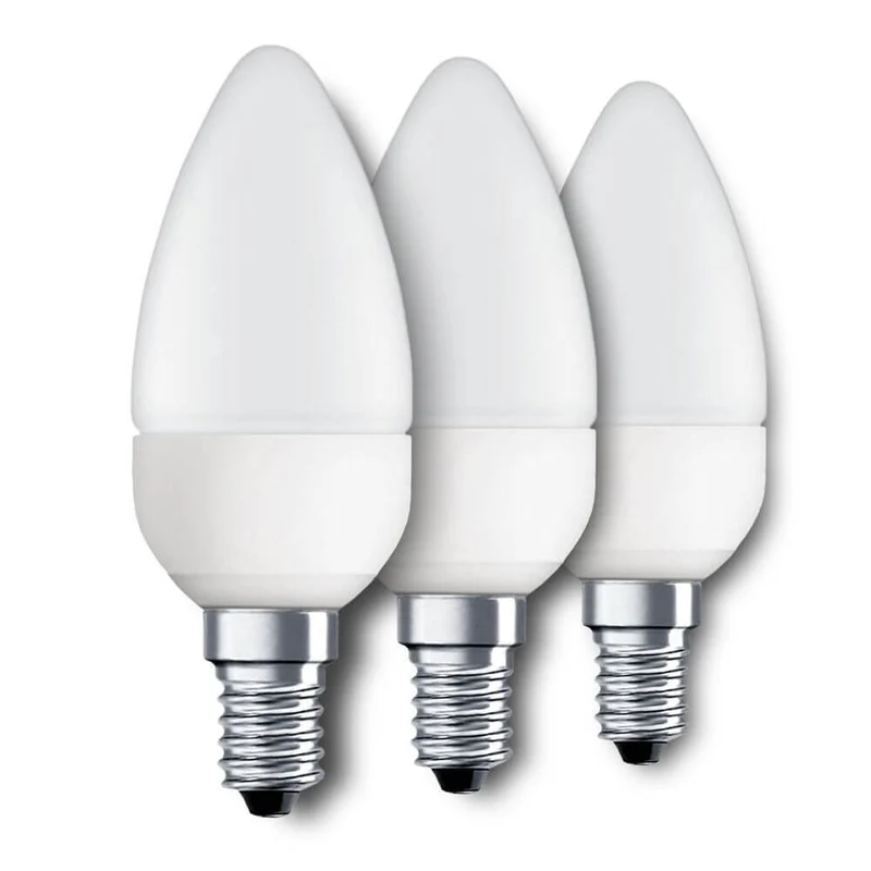 E14 LED Kerze 3er Set Warmweiß 3000K 320lm 4W