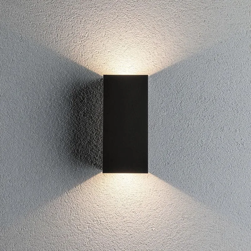 LED Außenwandleuchte Flame Eckig Anthrazit