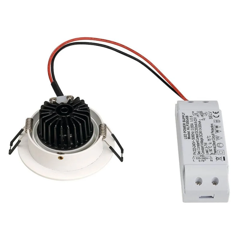 New Tria LED Round Downlight Weiß 6W 38° 3000K