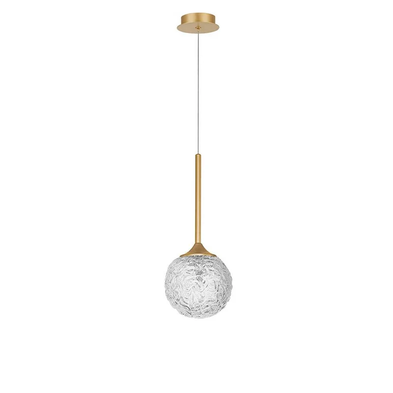Nova Luce Mirano Kugel Hängelampe Gold, Klar