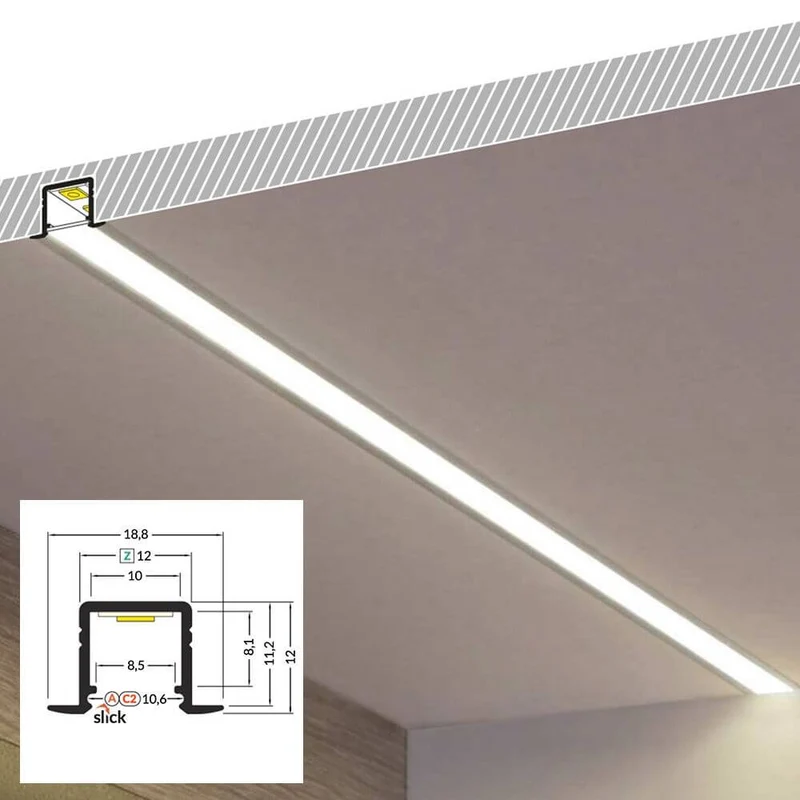 LED Aluminium Profil 2m Einbau