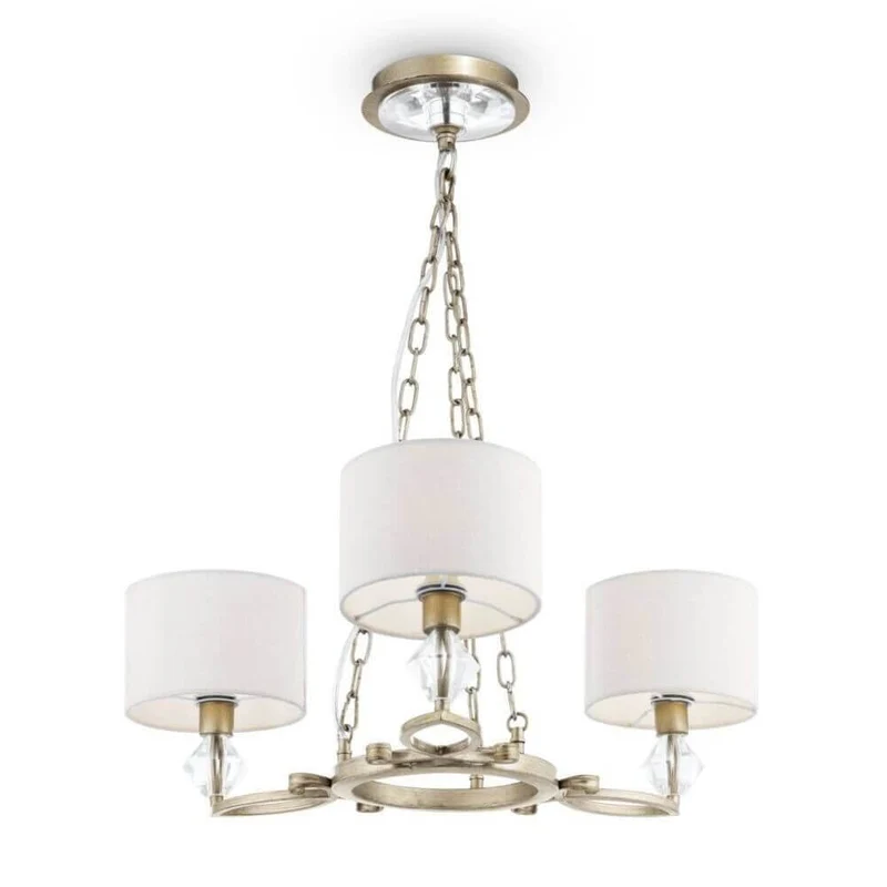 Luxe Kronleuchter 3-flg. Gold-Antik