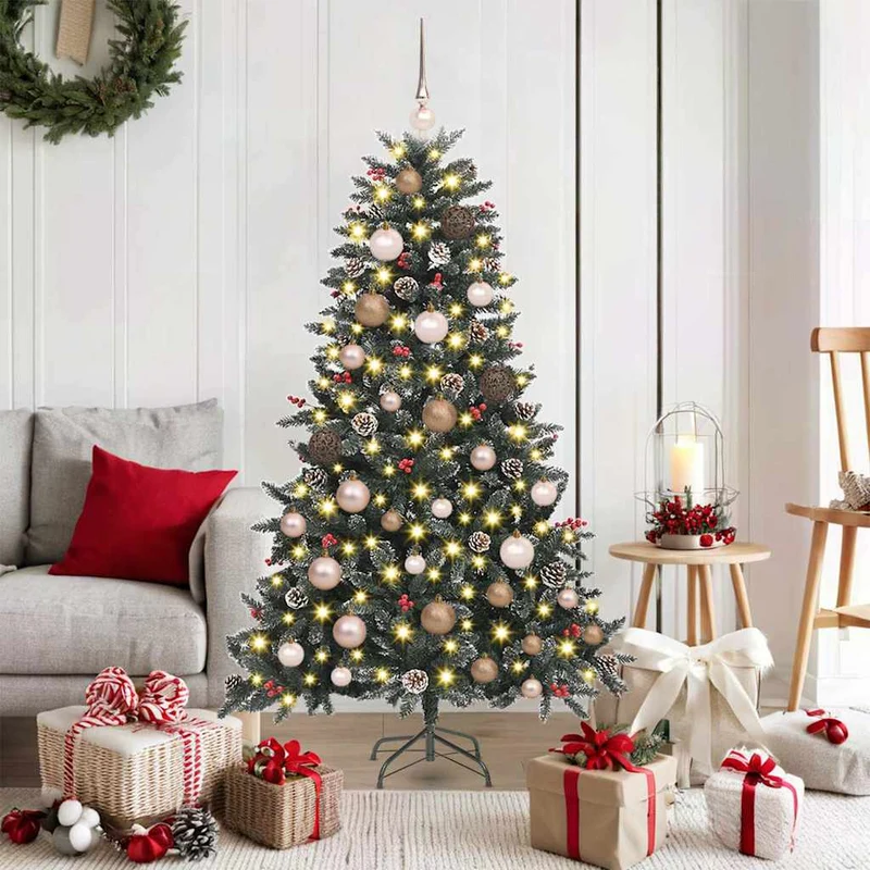 Vidaxl kunstkerstboom groen 150 cm pvc en plastic en staal