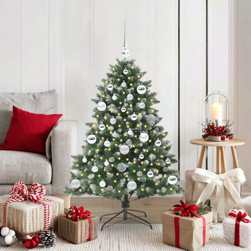 Vidaxl kunstkerstboom groen 120 cm pvc en plastic en staal