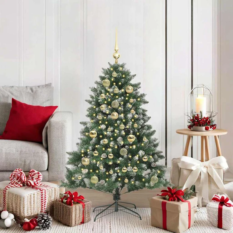 Vidaxl kunstkerstboom groen 120 cm pvc en plastic en staal