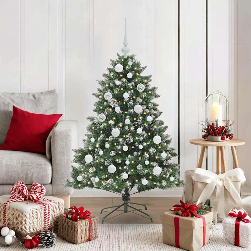 Vidaxl kunstkerstboom groen 120 cm pvc en plastic en staal