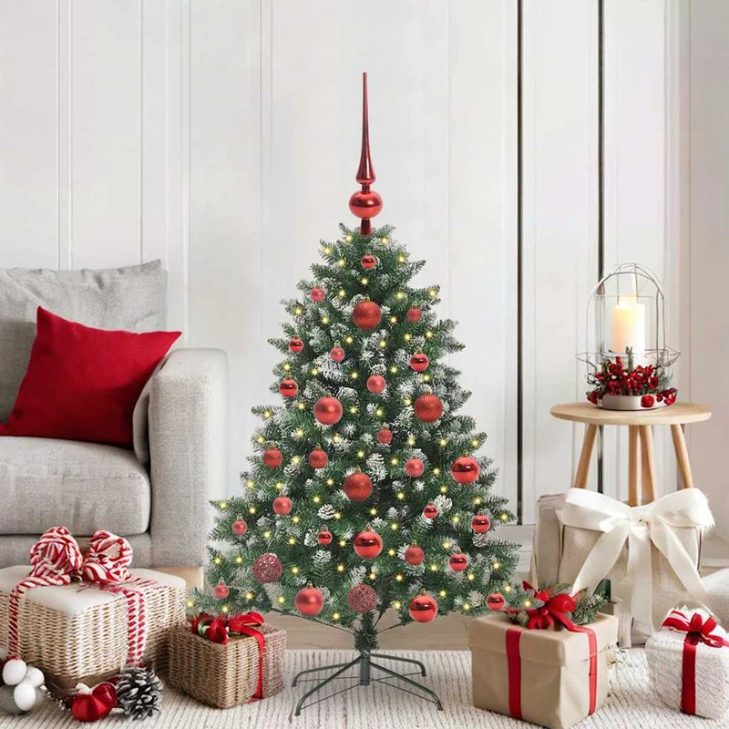 Vidaxl kunstkerstboom groen 120 cm pvc en plastic en staal