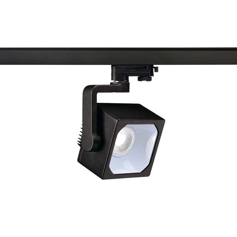 Euro Cube LED Spot für 3 Phasen Schiene 60° 4000K CRI90 Schwarz