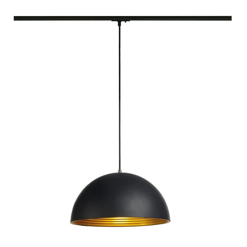 Forchini M 1-Phasen-Pendelleuchte 40cm rund Schwarz/Gold