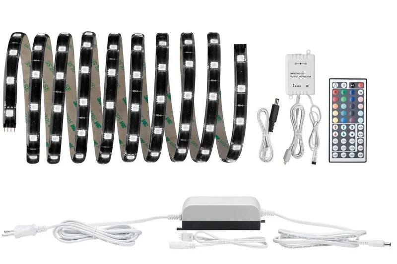 Paulmann function yourled basisset 3m rgb 28,8w zwart kunststof, 70322