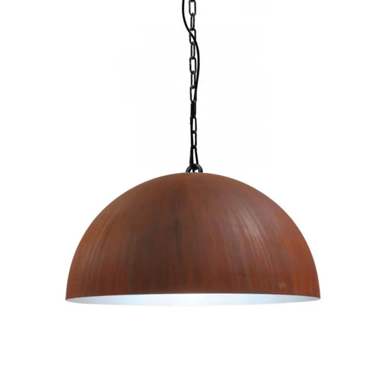 Larino Pendelleuchte mit rustikaler Kette Ø80cm Rost- Weiß