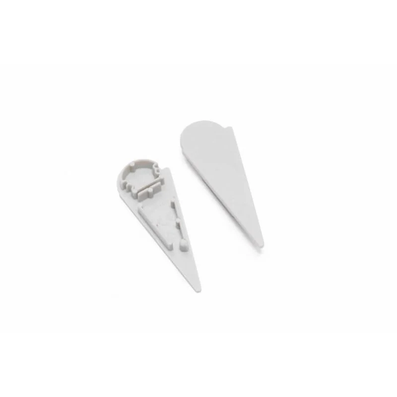 Endkappen 2er-Set 10mm Weiß bei runder Abdeckung