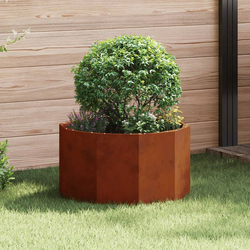 Vidaxl plantenbak roestig 60 x 60 x 35 cm weervast staal