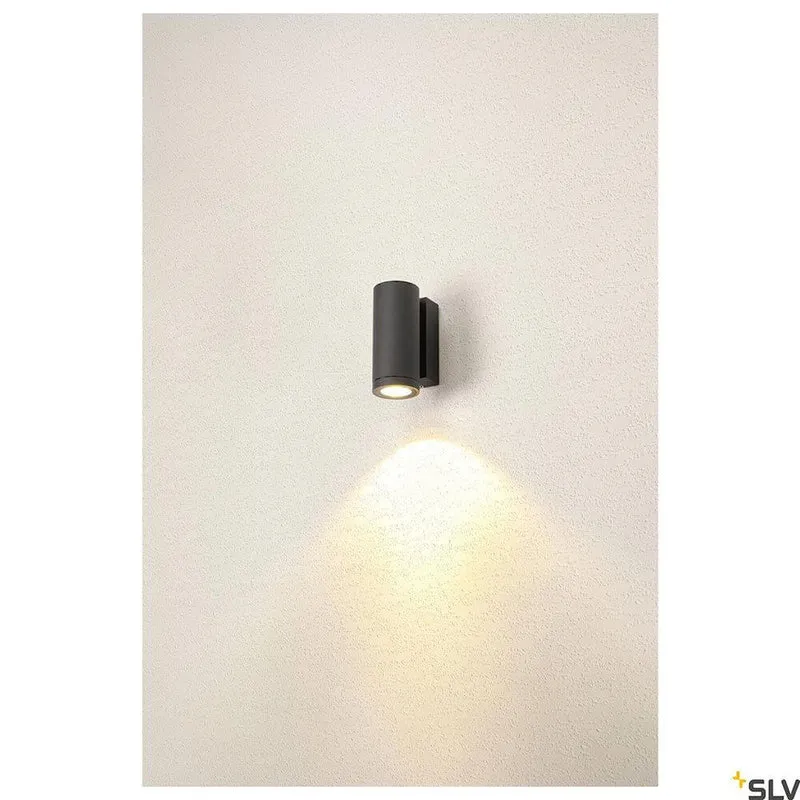 Enola LED Wandaufbauleuchte Round S Single Outdoor Anthrazit