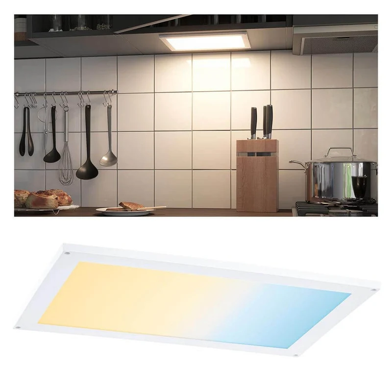 Clever LED Panel Flad Wärme-Dimmbar Weiß-Matt