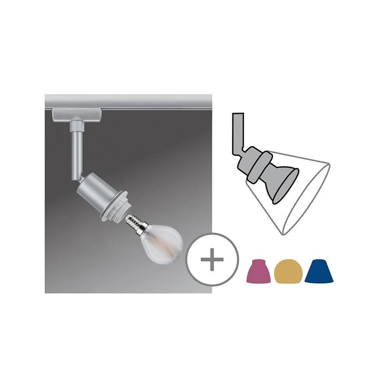 U-Rail Schienenspot DecoSystems Einzelspot Dimmbar Chrom-Matt