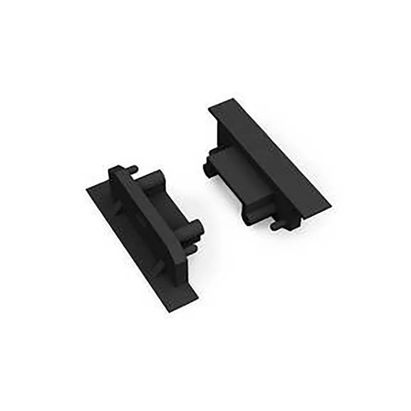Endkappen 2er-Set für Einbau Flach schwarz 14mm Serie L