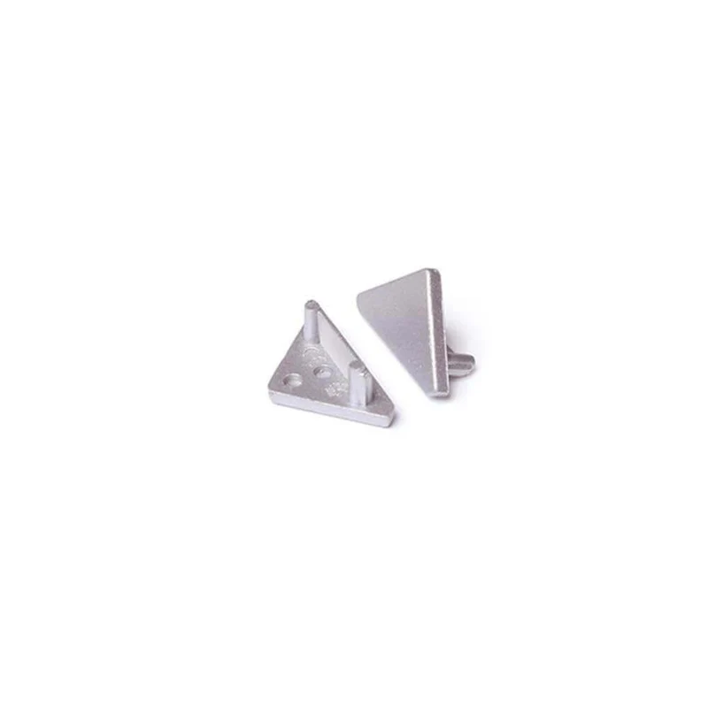 Endkappen 2er Set für Eckprofil 30° + 60° Typ E Silber