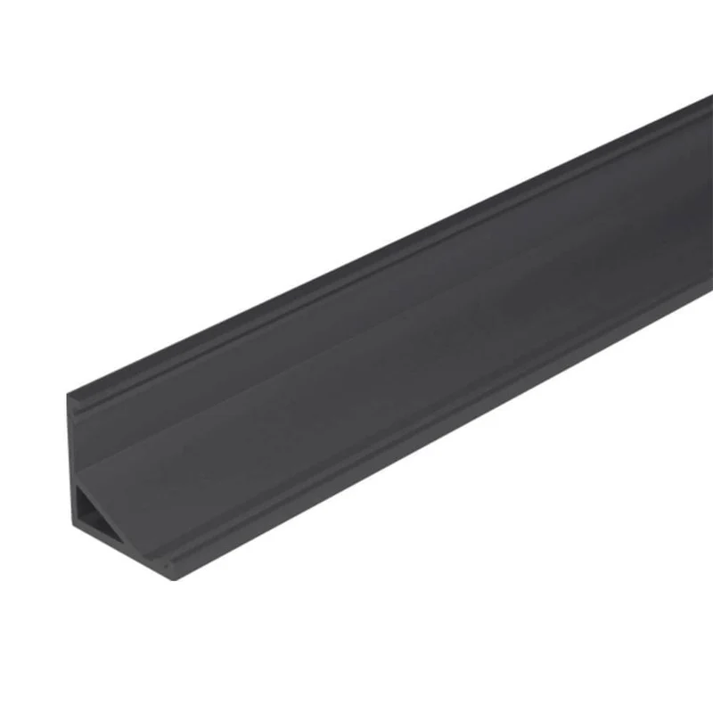 Aufbau-Eckprofil 30° & 60° 200cm Schwarz ohne Abdeckung