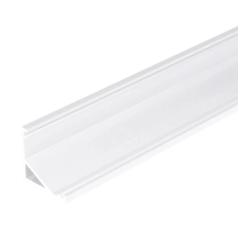 Aufbau-Eckprofil 30° & 60° 200cm Weiß ohne Abdeckung für LED-Strips