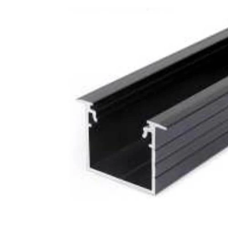 Einbauprofil tief 200cm Schwarz ohne Abdeckung für LED-Strips