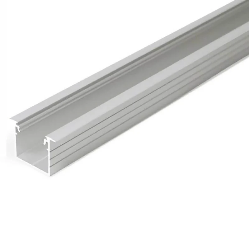Einbauprofil tief 200cm Alu-eloxiert ohne Abdeckung für LED-Strips