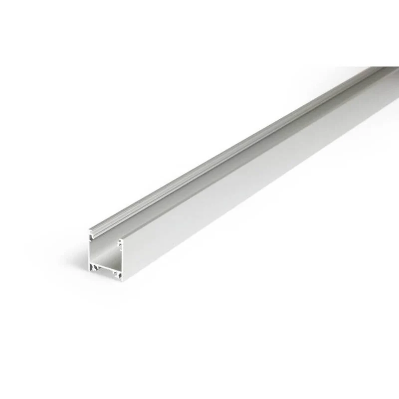 Aufbauprofil tief 200cm Alu-eloxiert ohne Abdeckung für LED-Strips