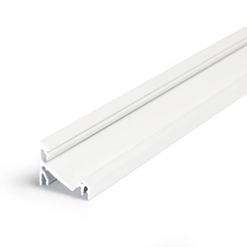 Aufbau-Eckprofil 30° 200cm Weiß ohne Abdeckung für LED-Strips