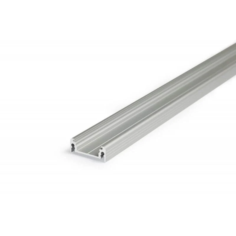Aufbauprofil flach 200cm Alu-eloxiert ohne Abdeckung für LED-Strips