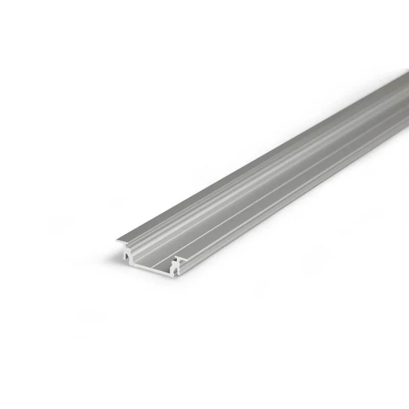 Einbauprofil flach 200cm Alu-eloxiert ohne Abdeckung für LED-Strips
