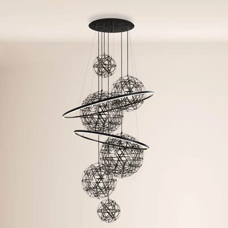 s.luce Fusion XXL Galerieleuchte 8-flammig LED-Ring
