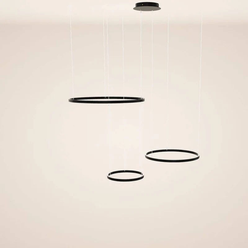 s.luce LED Ring Pendelleuchte 3-flammig Exzentrisch