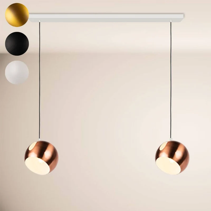 s.luce Ball Esstisch-Hängelampe Ø 30cm drehbarer Schirm 120cm