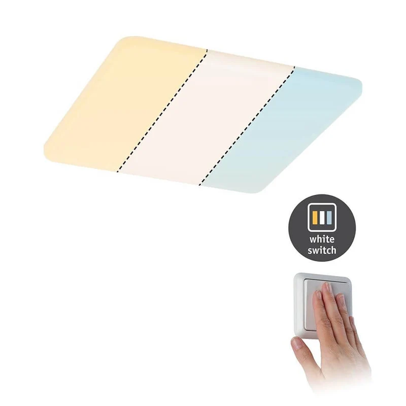 VariFit LED Einbaupanel Veluna Eckig CCT-Switch Weiß, Klar
