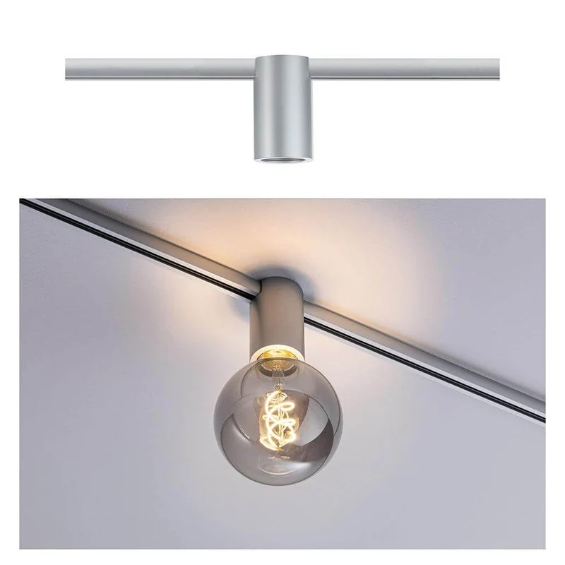 U-Rail Schienenspot Socket Einzelspot Chrom-Matt