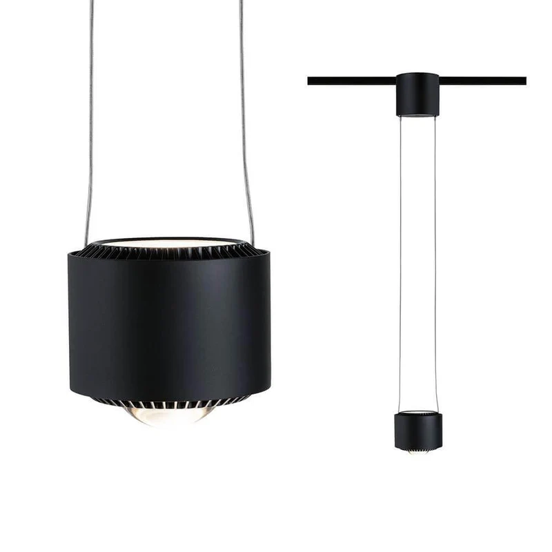 U-Rail LED Schienen Pendelleuchte Aldan Schwarz-Matt
